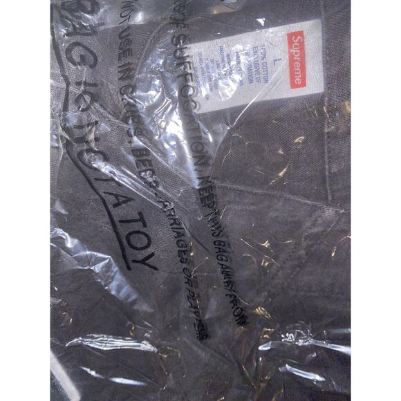 Supreme FW22 Denim Baseball Jersey Black Size Large New‎ - Picture 5 of 5
